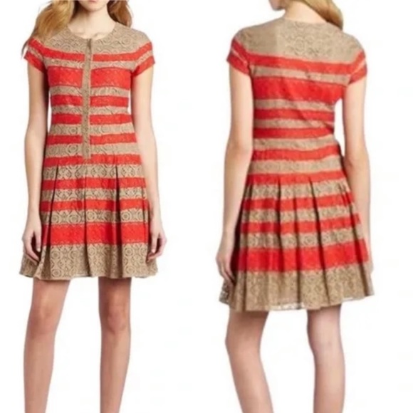 BCBGMaxAzria Dresses & Skirts - BCBGMAXAZRIA Mixed Lace Shirt Cotton Dress